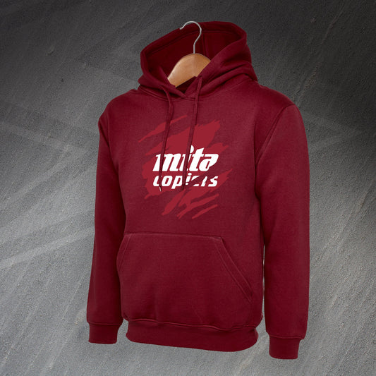 Retro Hearts 1987 Torn Effect Hoodie