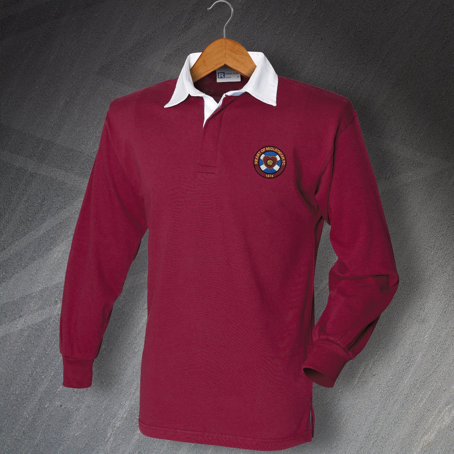 Retro Hearts Long Sleeve Shirt with Embroidered Badge