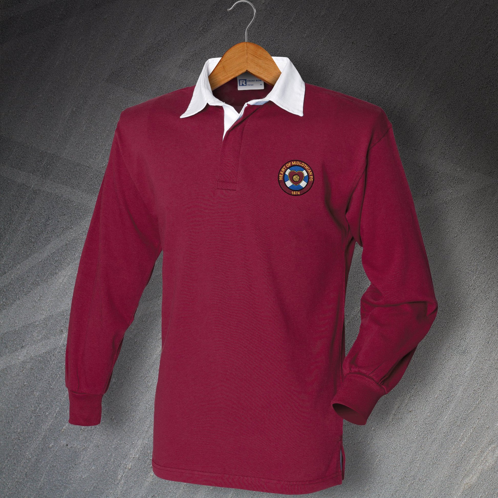 Retro Hearts Long Sleeve Shirt with Embroidered Badge