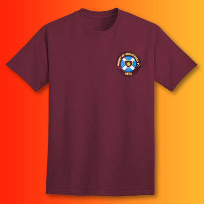 Retro Hearts Shirt with Embroidered Badge