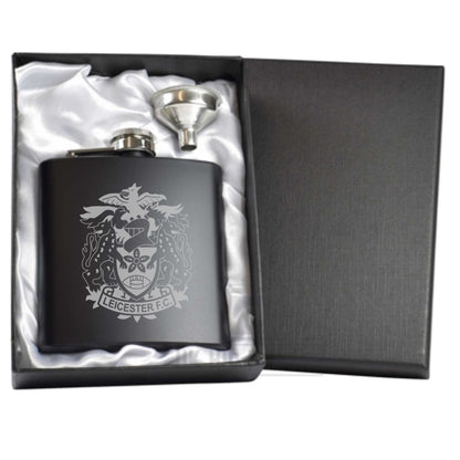 Retro Leicester FC Rugby 1990s Engraved 6oz Hip Flask