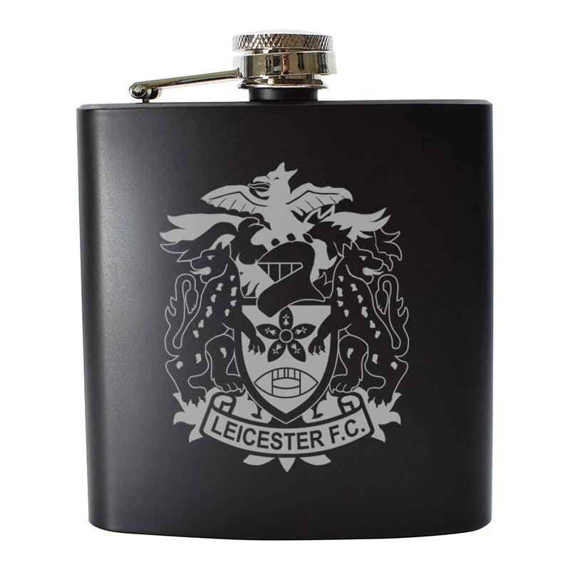 Retro Leicester FC Rugby 1990s Engraved 6oz Hip Flask