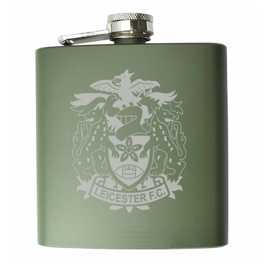 Retro Leicester FC Rugby 1990s Engraved 6oz Hip Flask