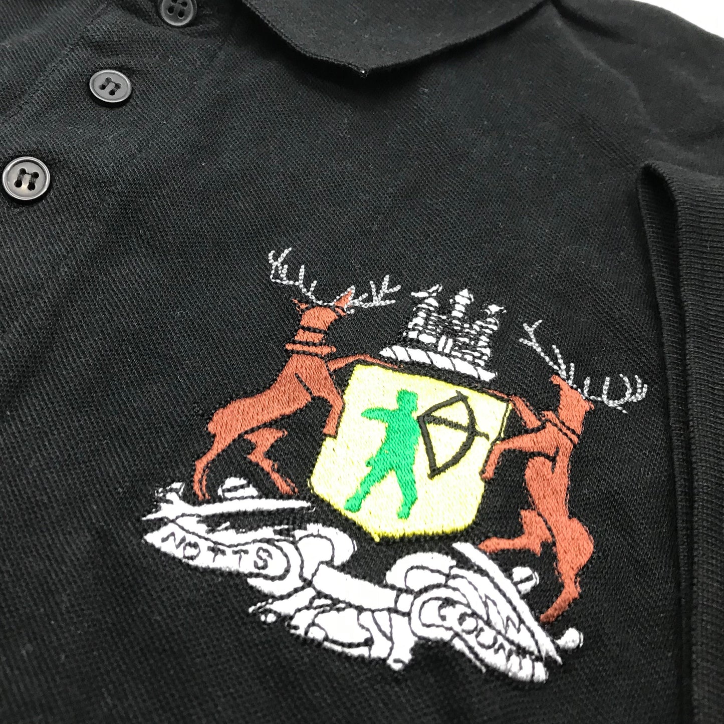 Retro Notts County Football Polo Shirt