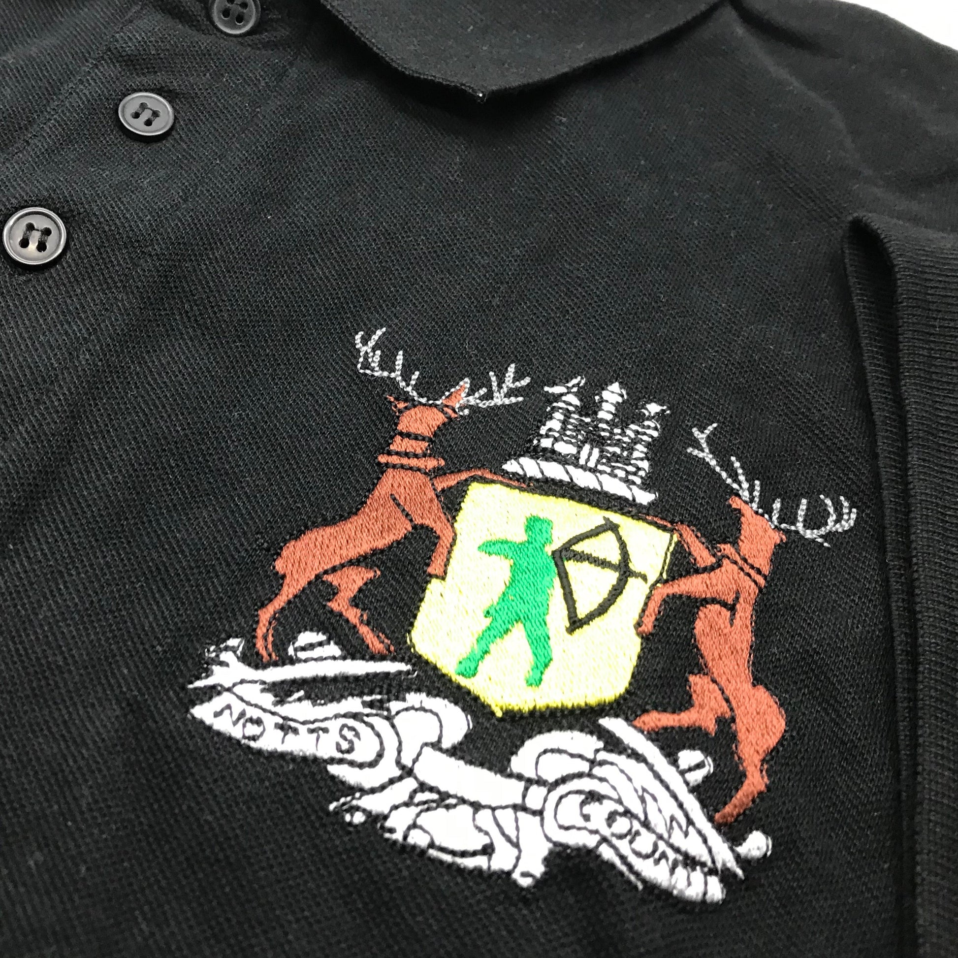 Retro Notts County Football Polo Shirt