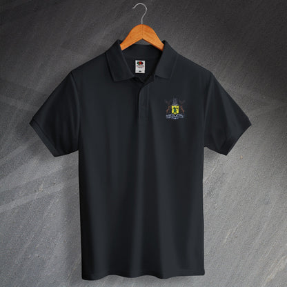 Retro Notts County Football Polo Shirt