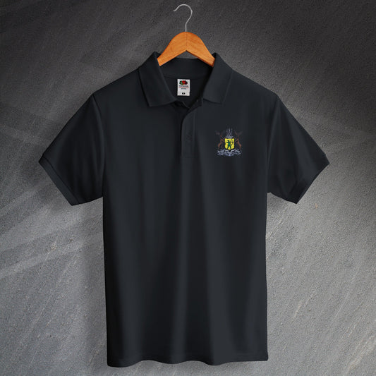 Retro Notts County Football Polo Shirt