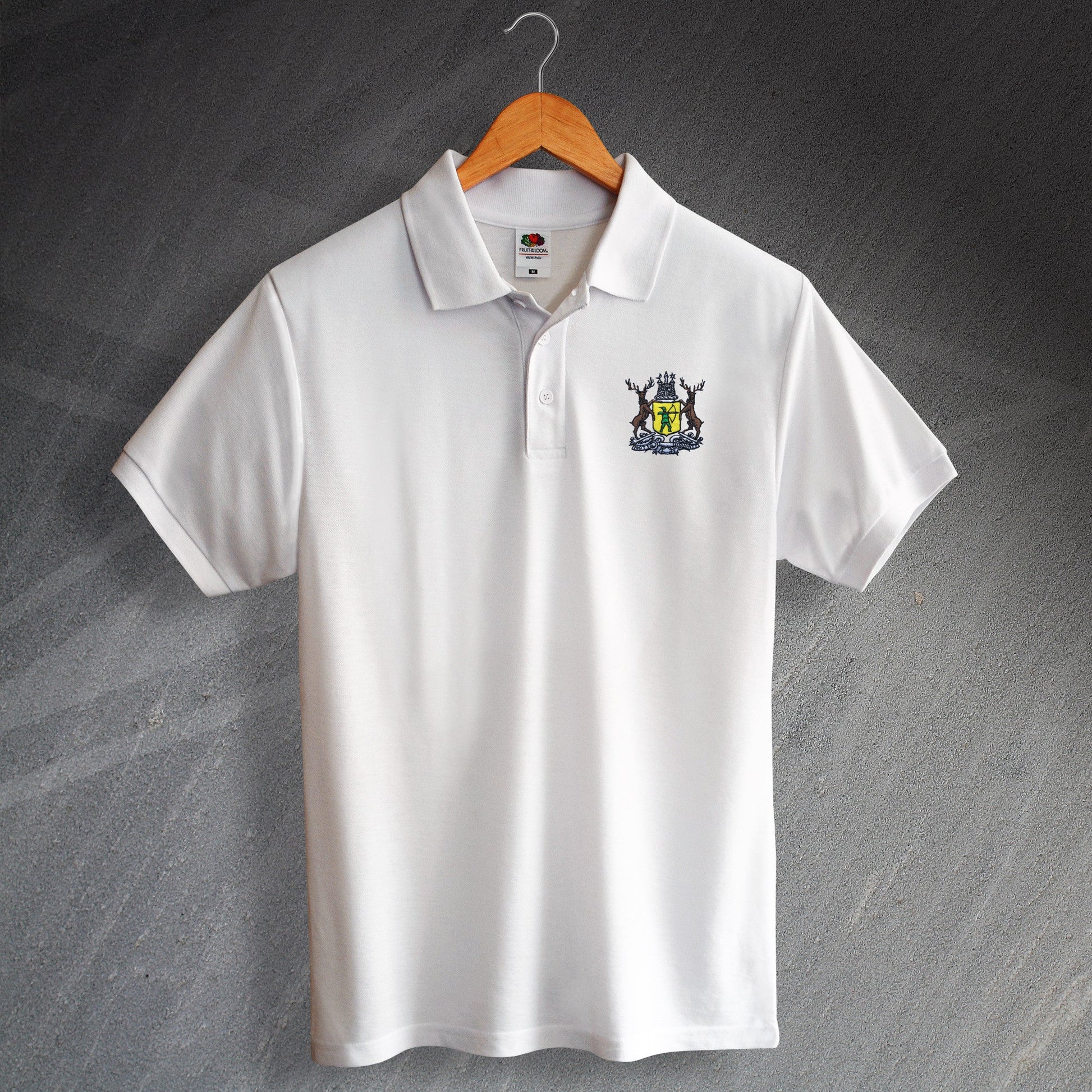 Retro Notts County Football Polo Shirt