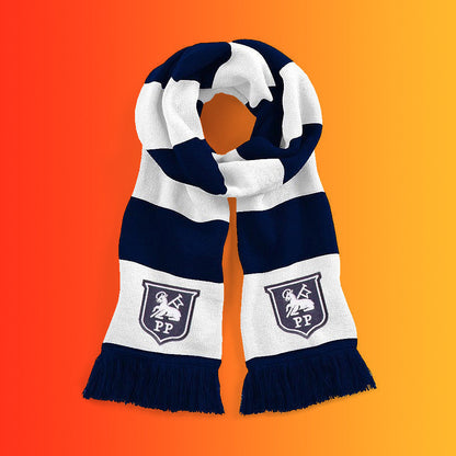 Retro Preston Bar Scarf with Embroidered Badge