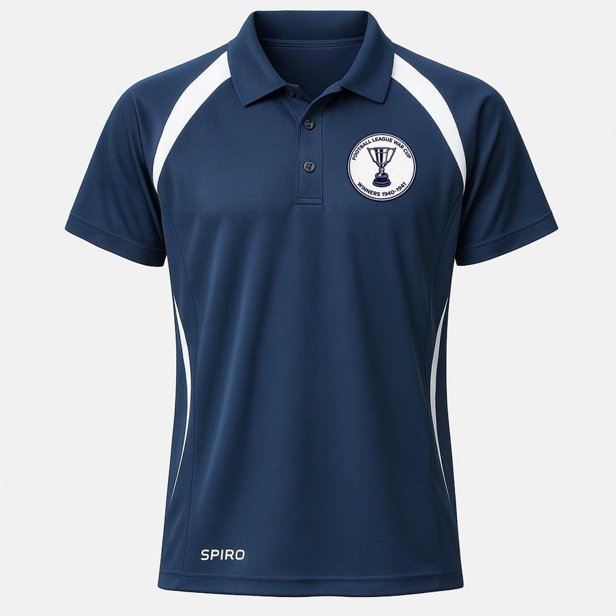 Retro Preston Football League War Cup Winners 1940-1941 Embroidered Performance Lightweight Sport Polo Shirt