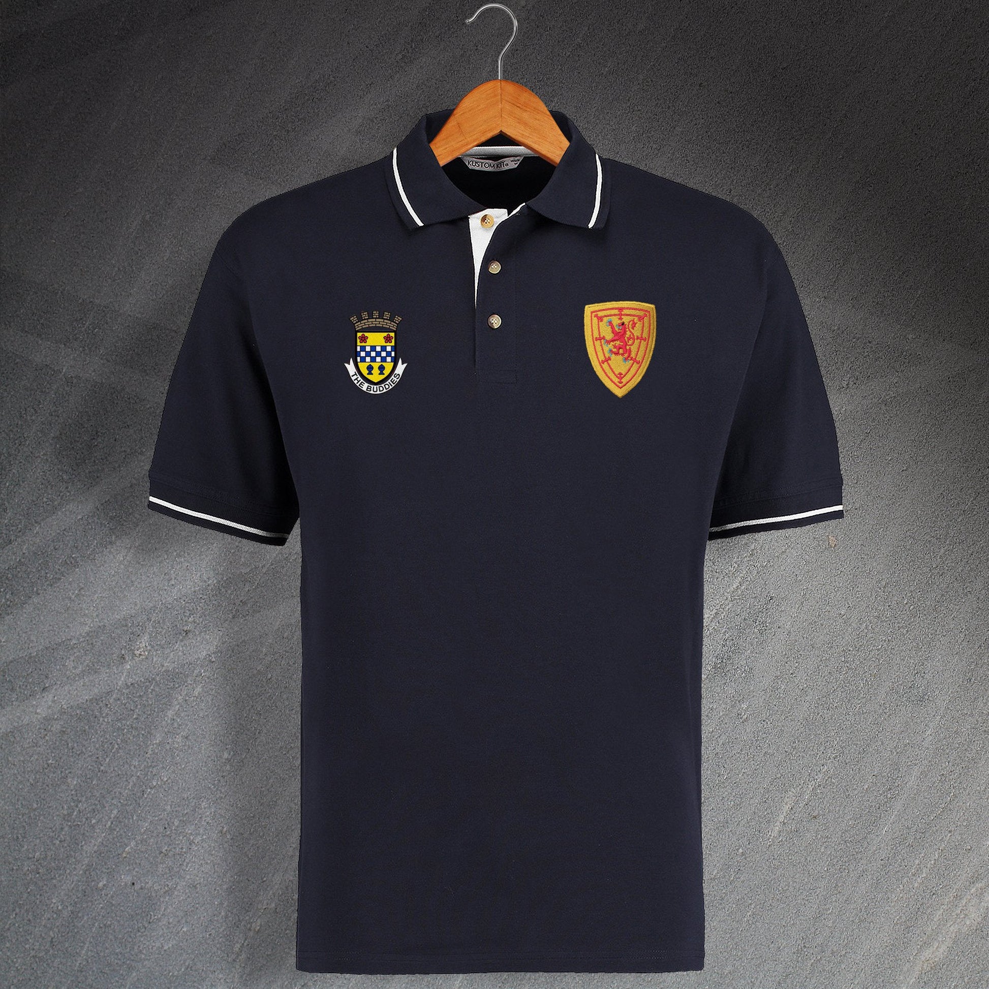 Scotland Retro Contrast Polo Shirt