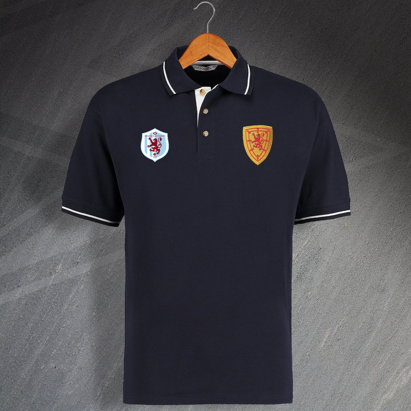 Scotland Retro Contrast Polo Shirt