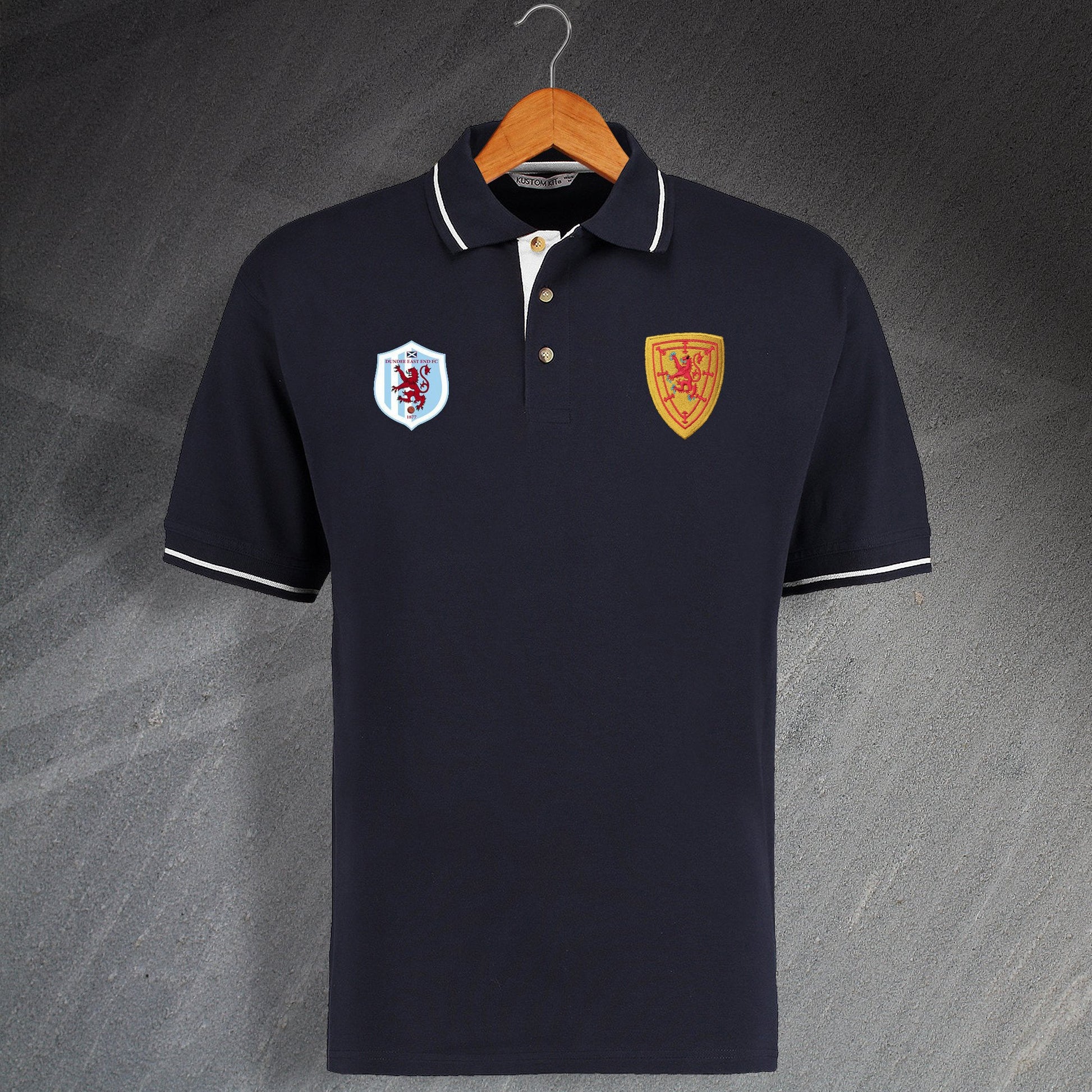Scotland Retro Contrast Polo Shirt