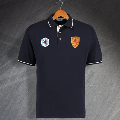 Scotland Retro Contrast Polo Shirt