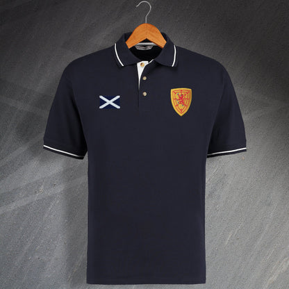 Scotland Retro Contrast Polo Shirt