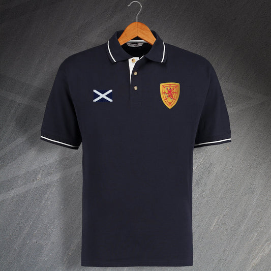 Scotland Retro Contrast Polo Shirt