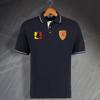 Scotland Retro Contrast Polo Shirt