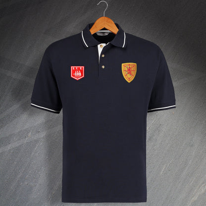 Scotland Retro Contrast Polo Shirt