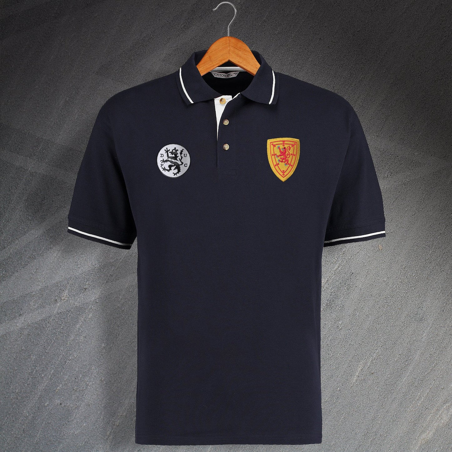 Scotland Retro Contrast Polo Shirt