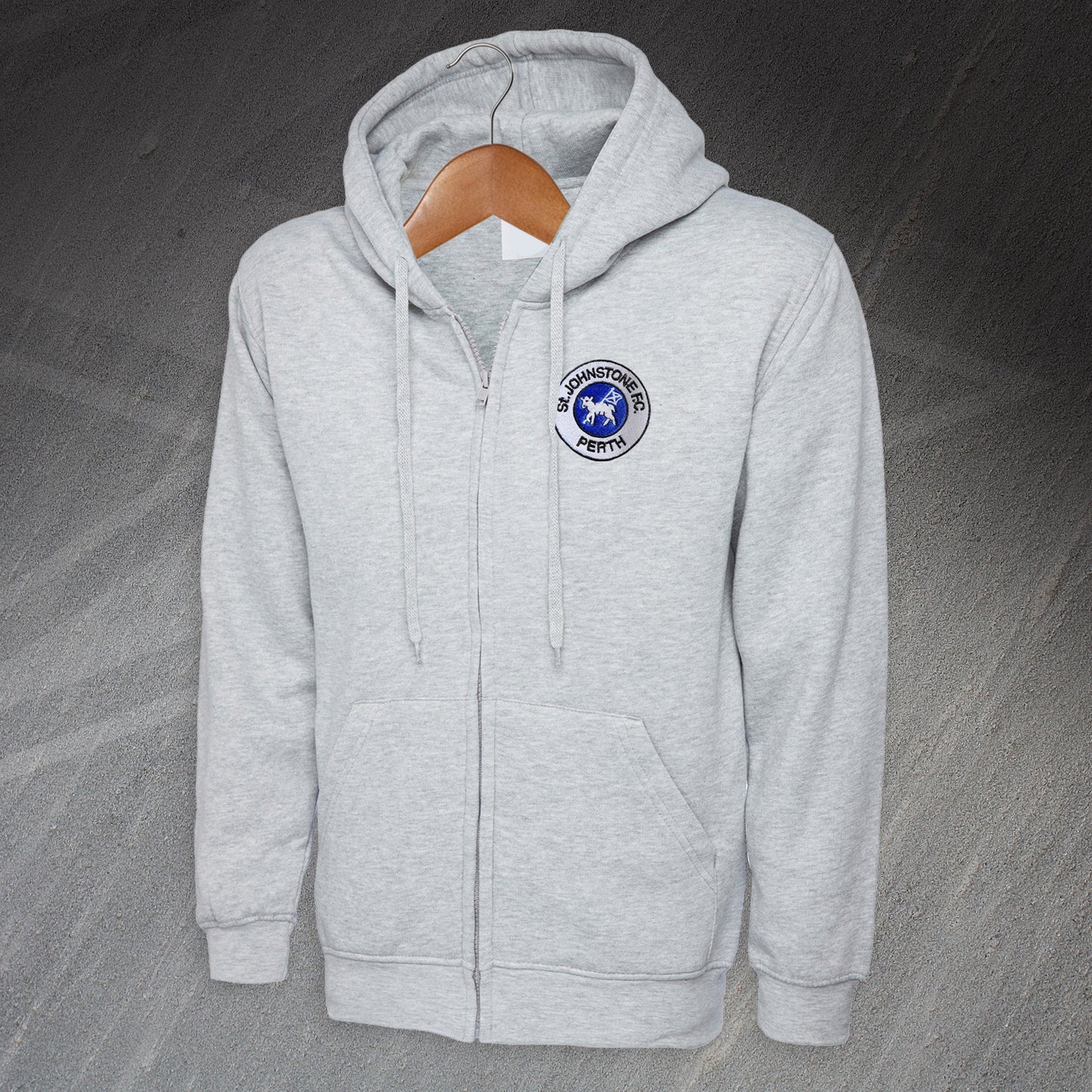 Retro St Johnstone 1980 Embroidered Full Zip Hoodie