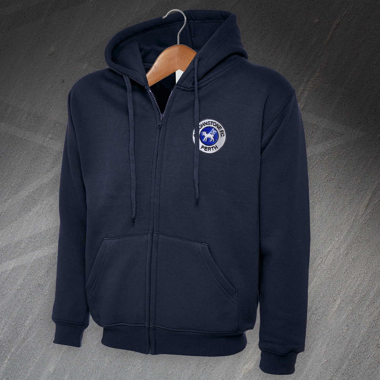 Retro St Johnstone 1980 Embroidered Full Zip Hoodie