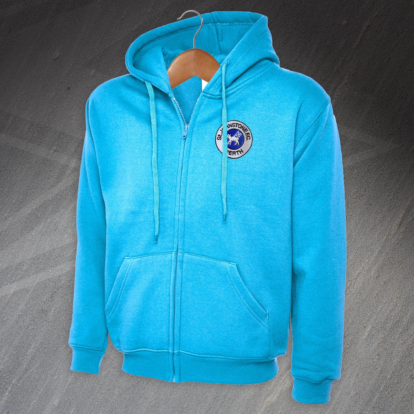 Retro St Johnstone 1980 Embroidered Full Zip Hoodie