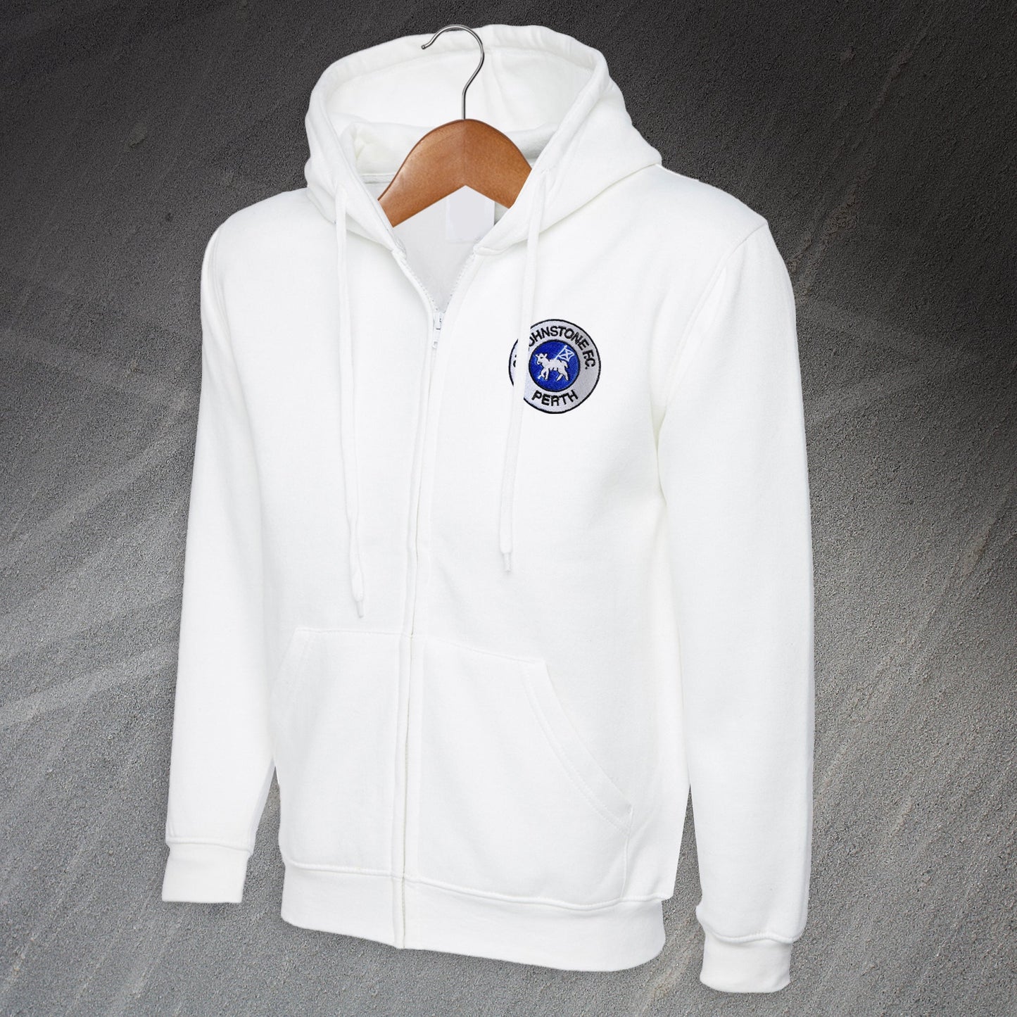 Retro St Johnstone 1980 Embroidered Full Zip Hoodie