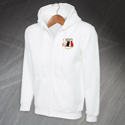 Retro Sunderland 1898 Embroiderd Full Zip Hoodie