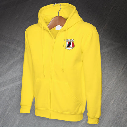 Retro Sunderland 1898 Embroiderd Full Zip Hoodie