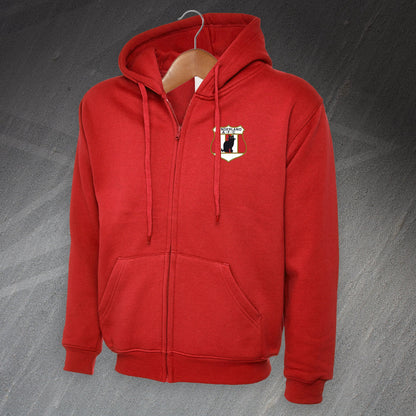Retro Sunderland 1898 Embroiderd Full Zip Hoodie