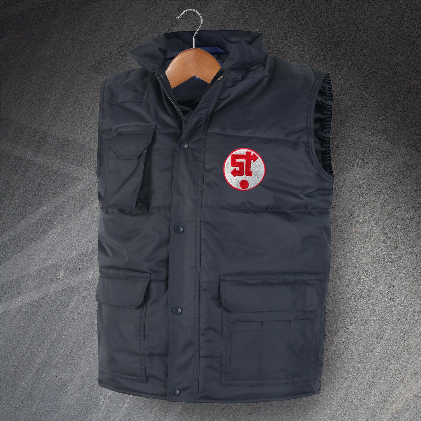 Retro Swindon 1981 Embroidered Super Pro Bodywarmer
