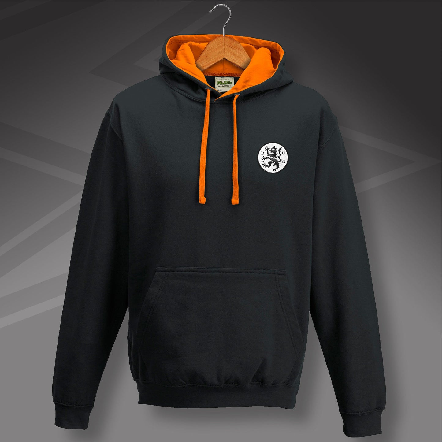 Retro Terrors Contrast Hoodie with Embroidered Badge