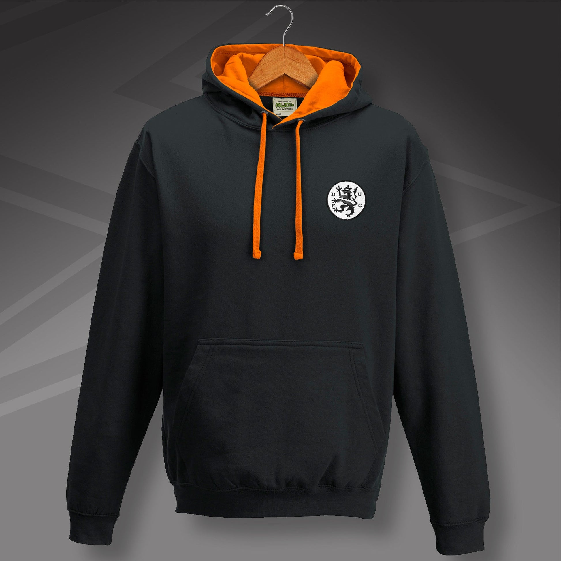 Retro Terrors Contrast Hoodie with Embroidered Badge