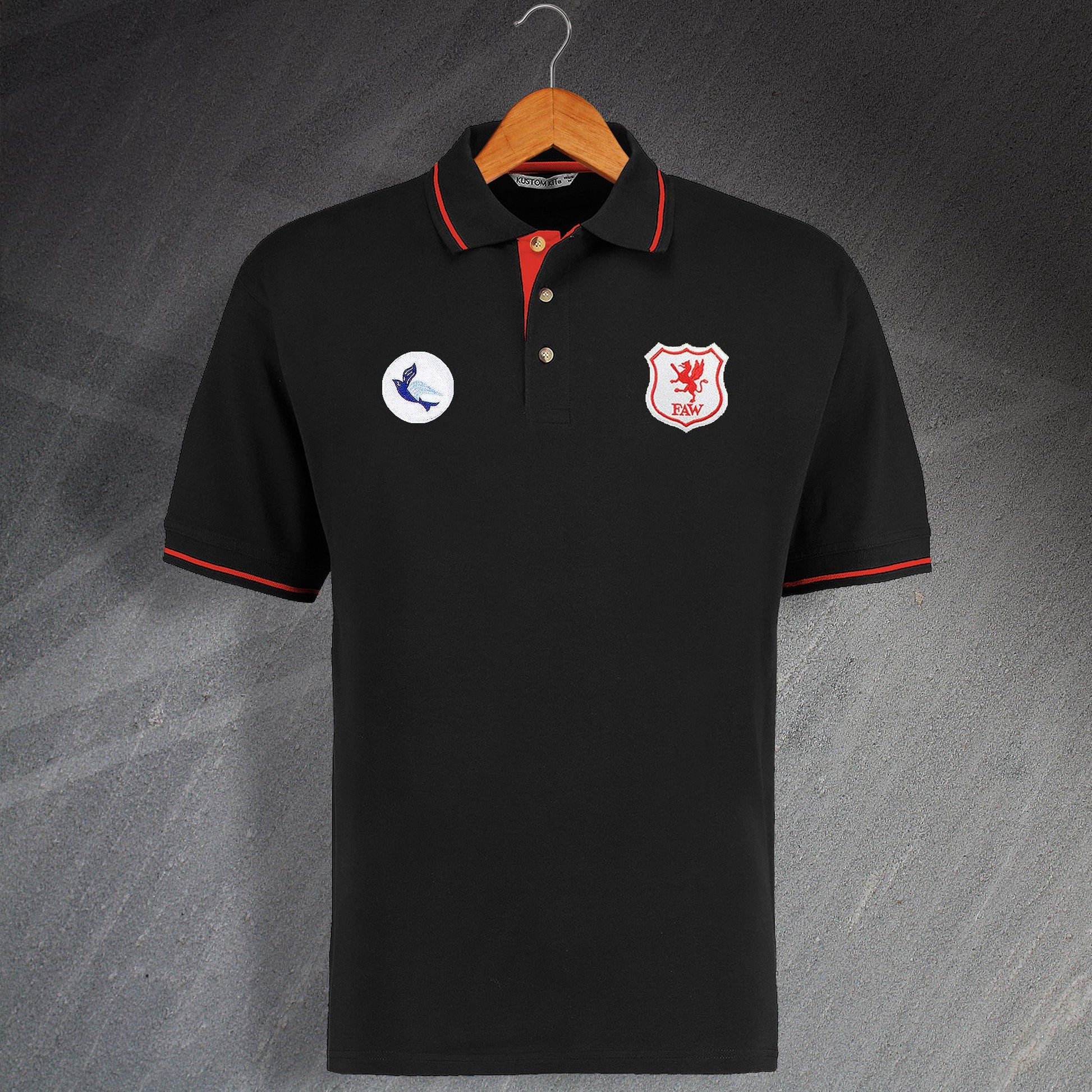 Personalised Wales Football Polo Shirt