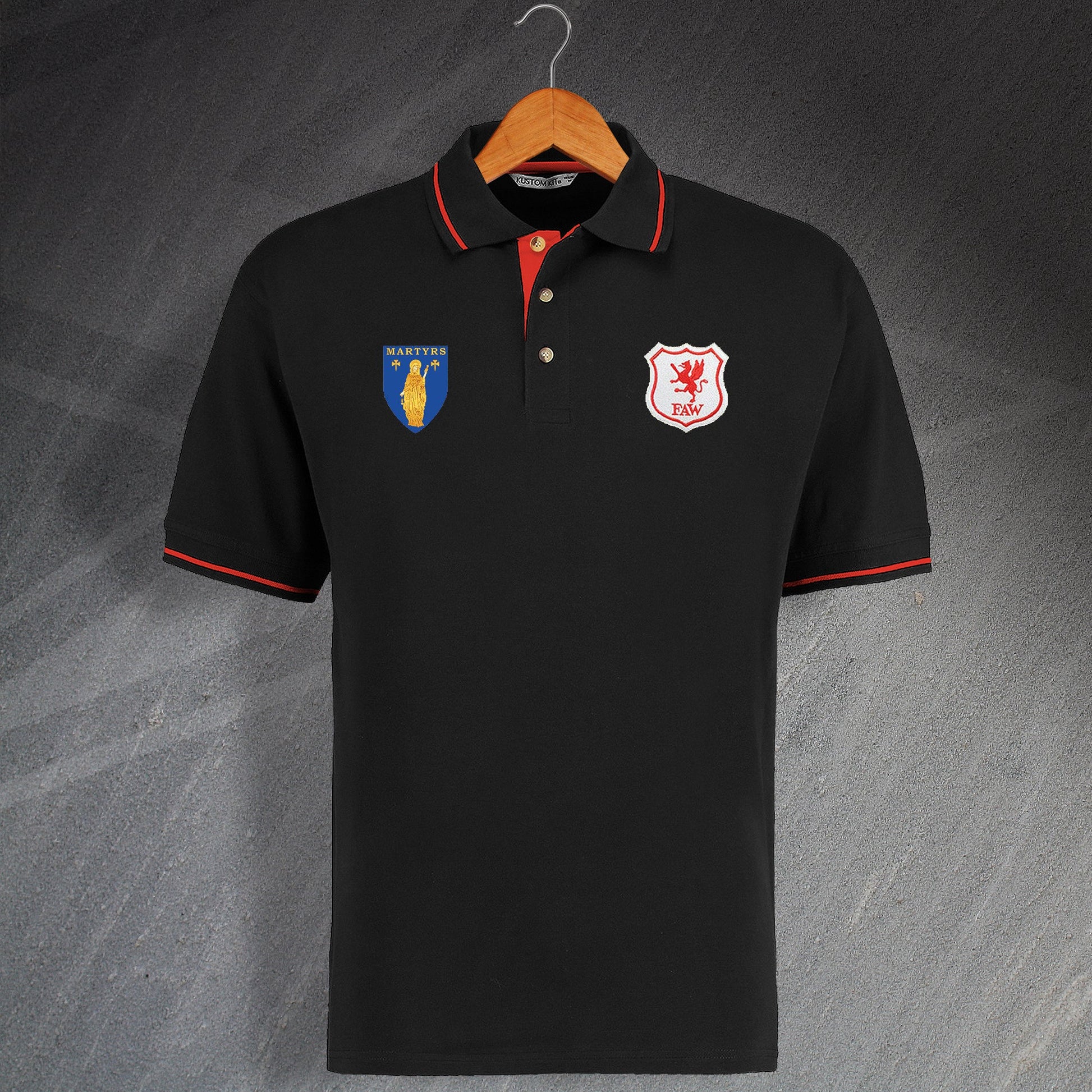 Personalised Wales Football Polo Shirt