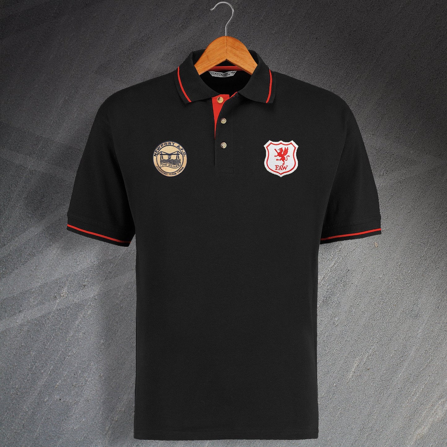 Personalised Wales Football Polo Shirt
