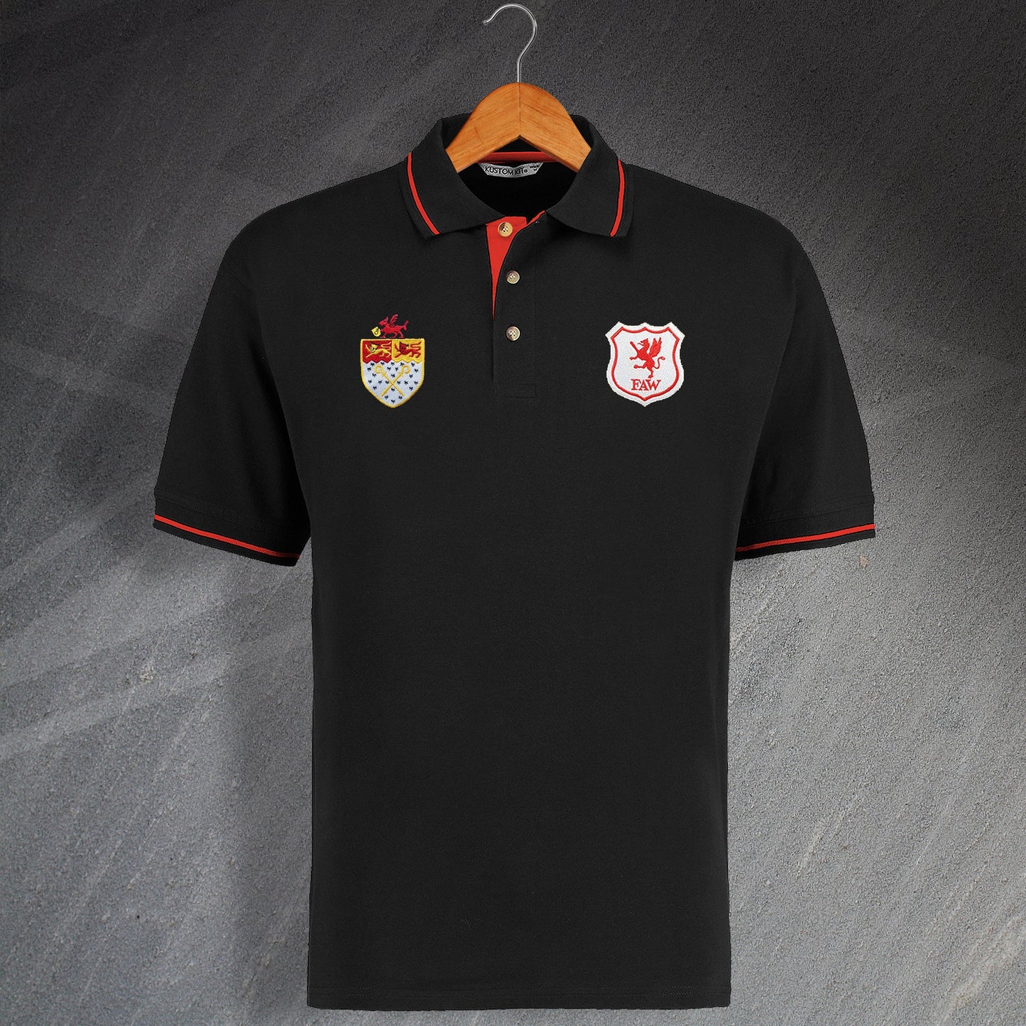 Personalised Wales Football Polo Shirt