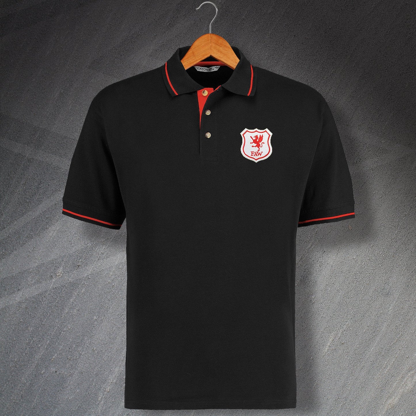 Personalised Wales Football Polo Shirt