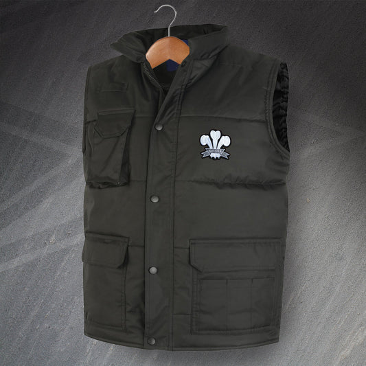 Retro Wales Rugby 1905 Embroidered Super Pro Bodywarmer