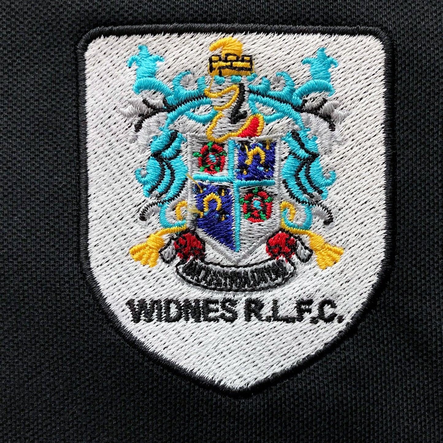 Retro Widnes RLFC Embroidered Contrast Polo Shirt
