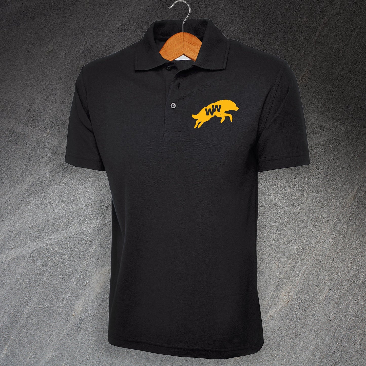 Retro Wolves 1970s Polo Shirt