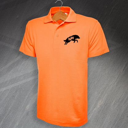 Retro Wolves 1970s Polo Shirt