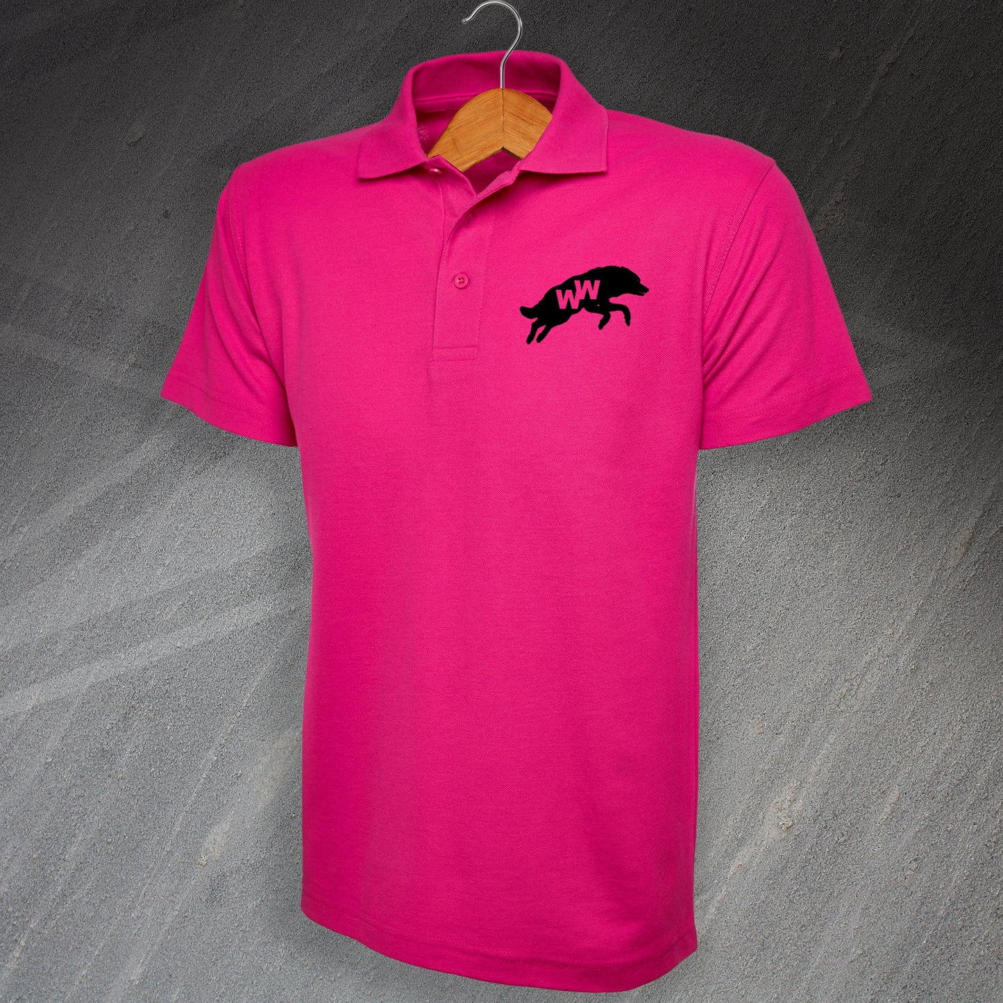 Retro Wolves 1970s Polo Shirt