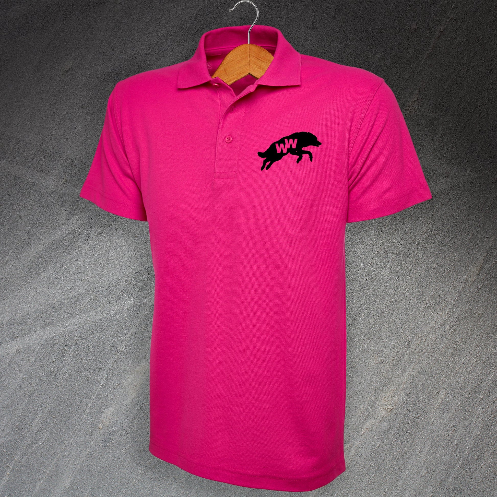 Retro Wolves 1970s Polo Shirt