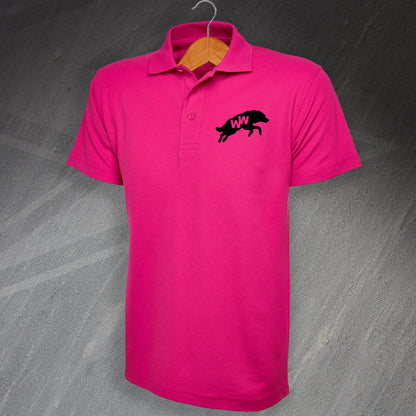 Retro Wolves 1970s Polo Shirt
