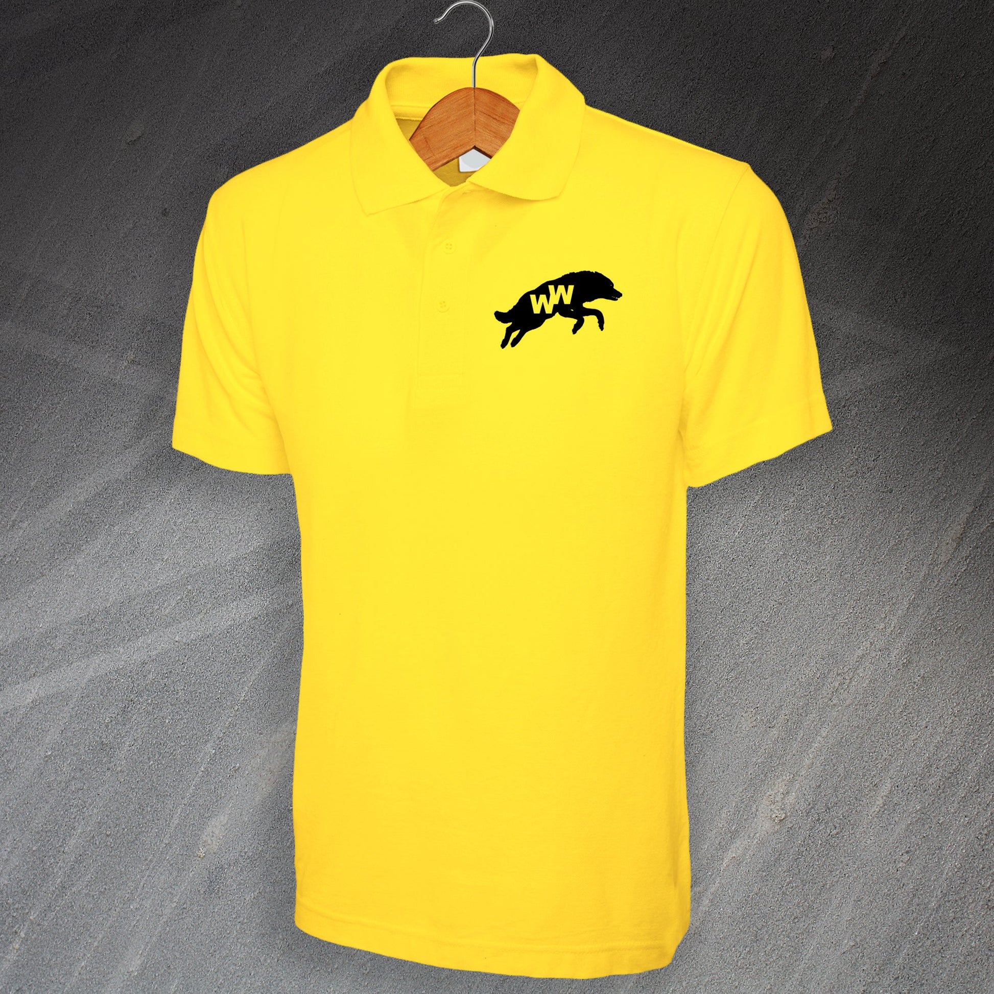 Retro Wolves 1970s Polo Shirt