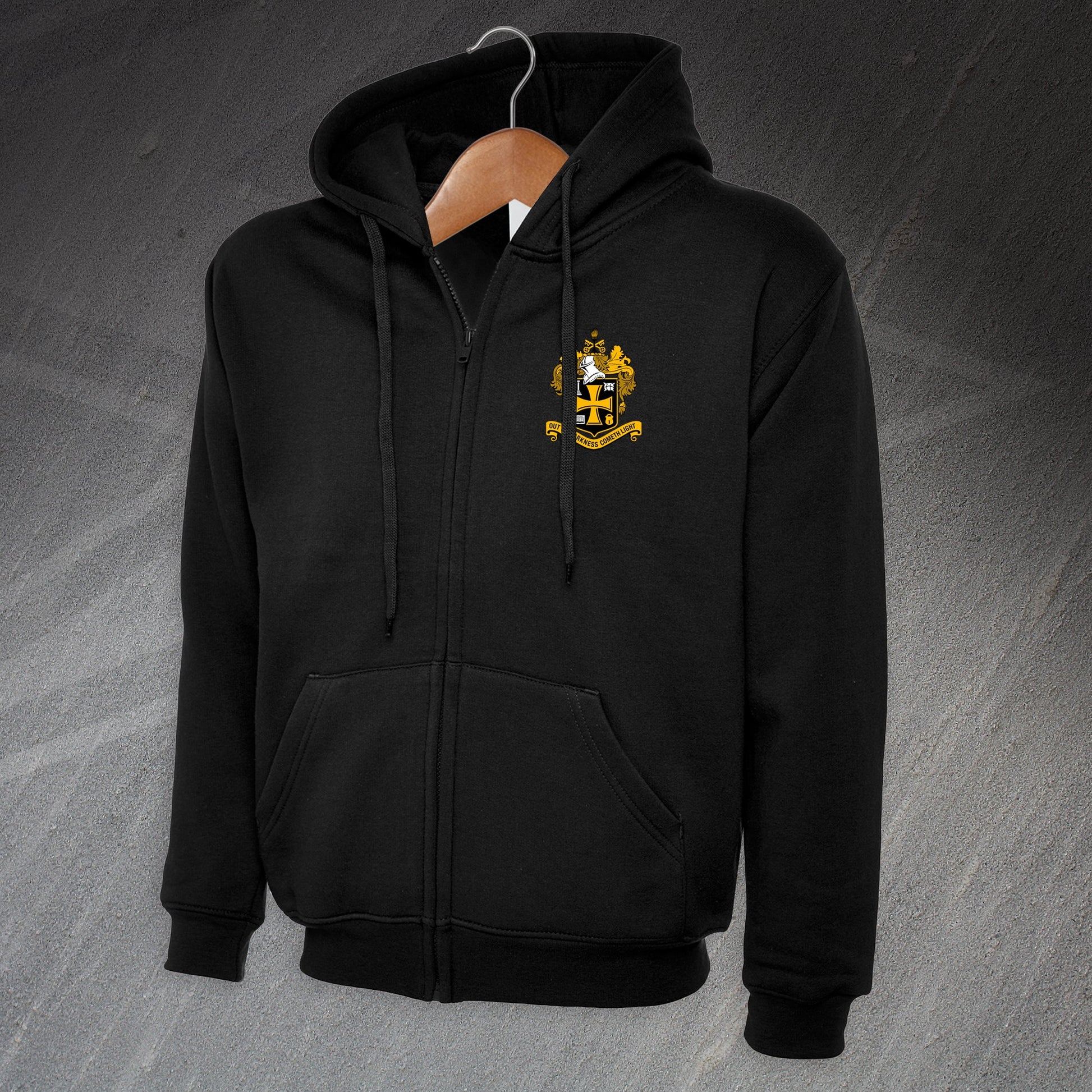Retro Wolves 1921 Embroiderd Full Zip Hoodie
