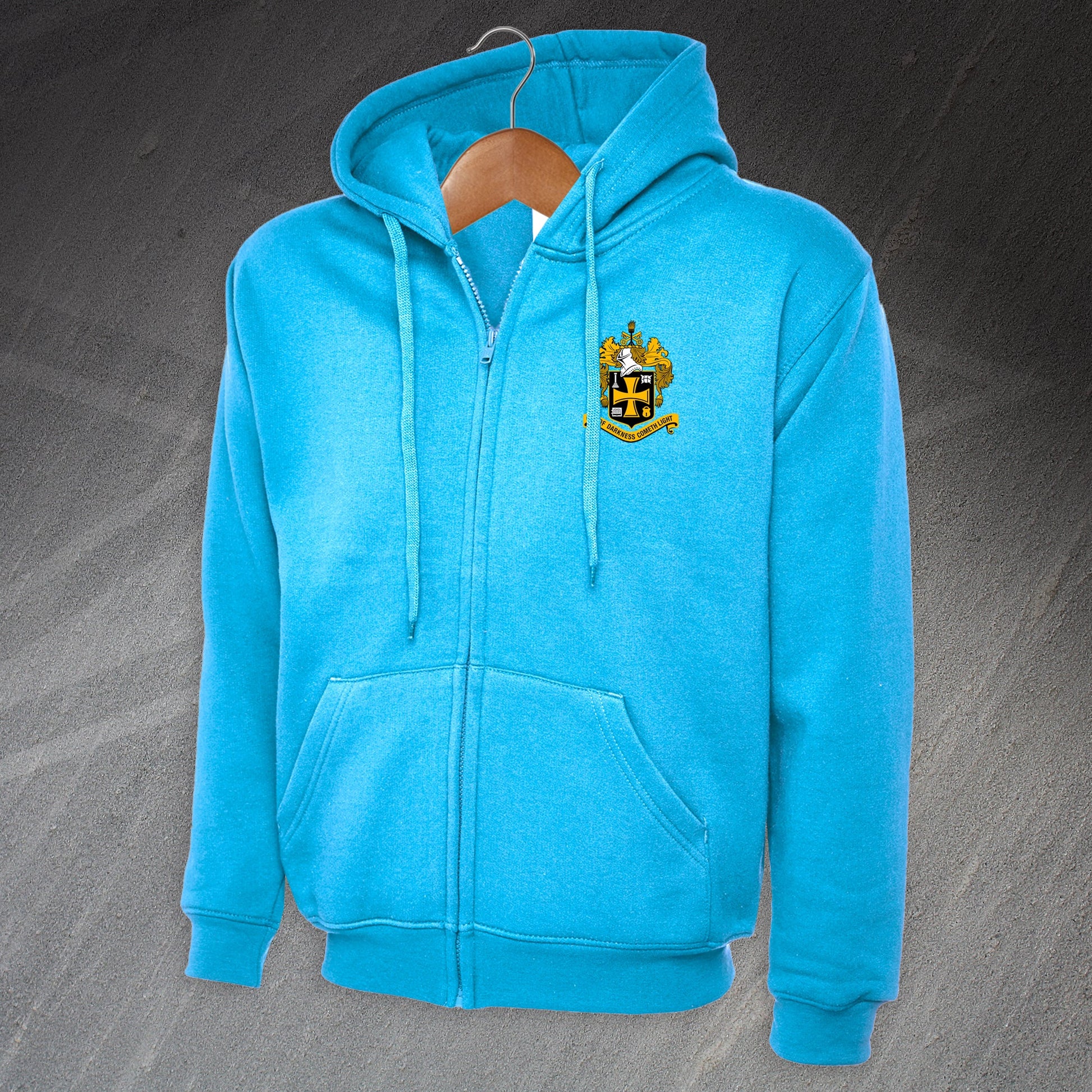 Retro Wolves 1921 Embroiderd Full Zip Hoodie