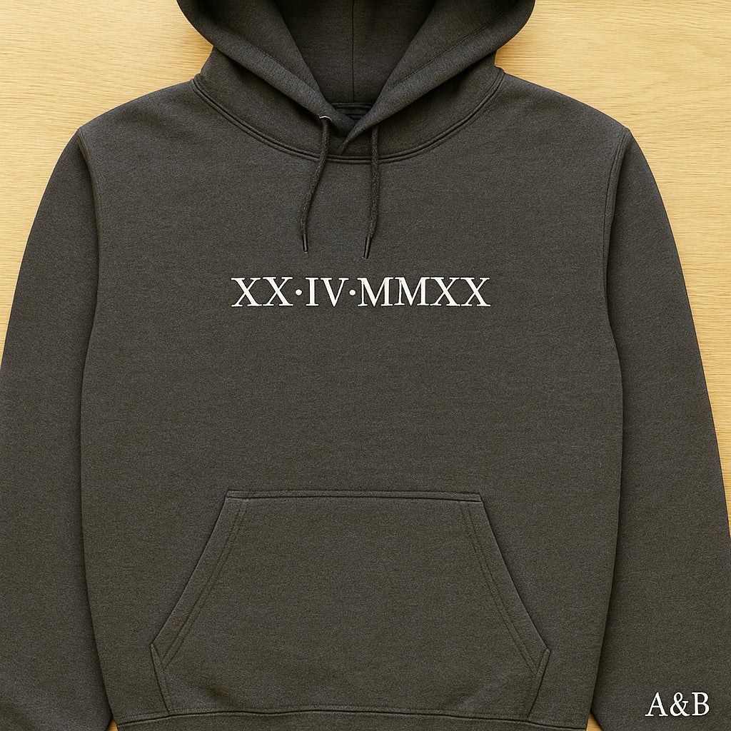 Custom Roman Numeral Hoodie