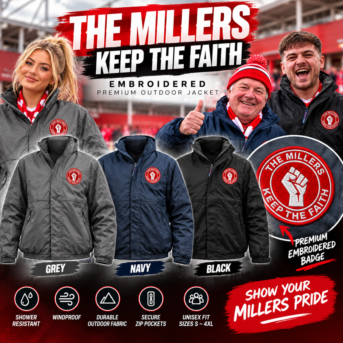 Rotherham United Waterproof Jacket